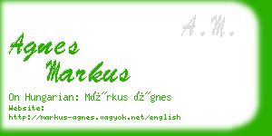 agnes markus business card